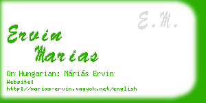 ervin marias business card